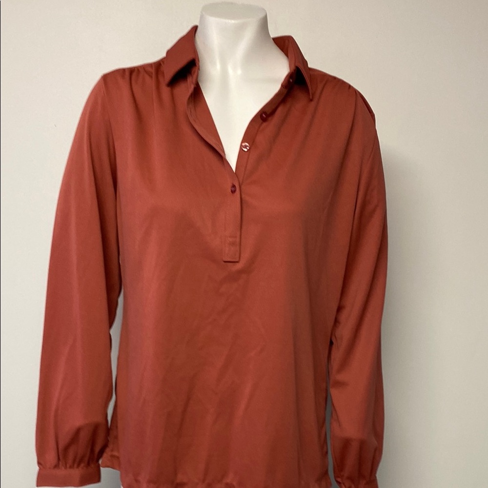 ANDREW ST JOHN Vintage Women's Pink Button-Up Blouse